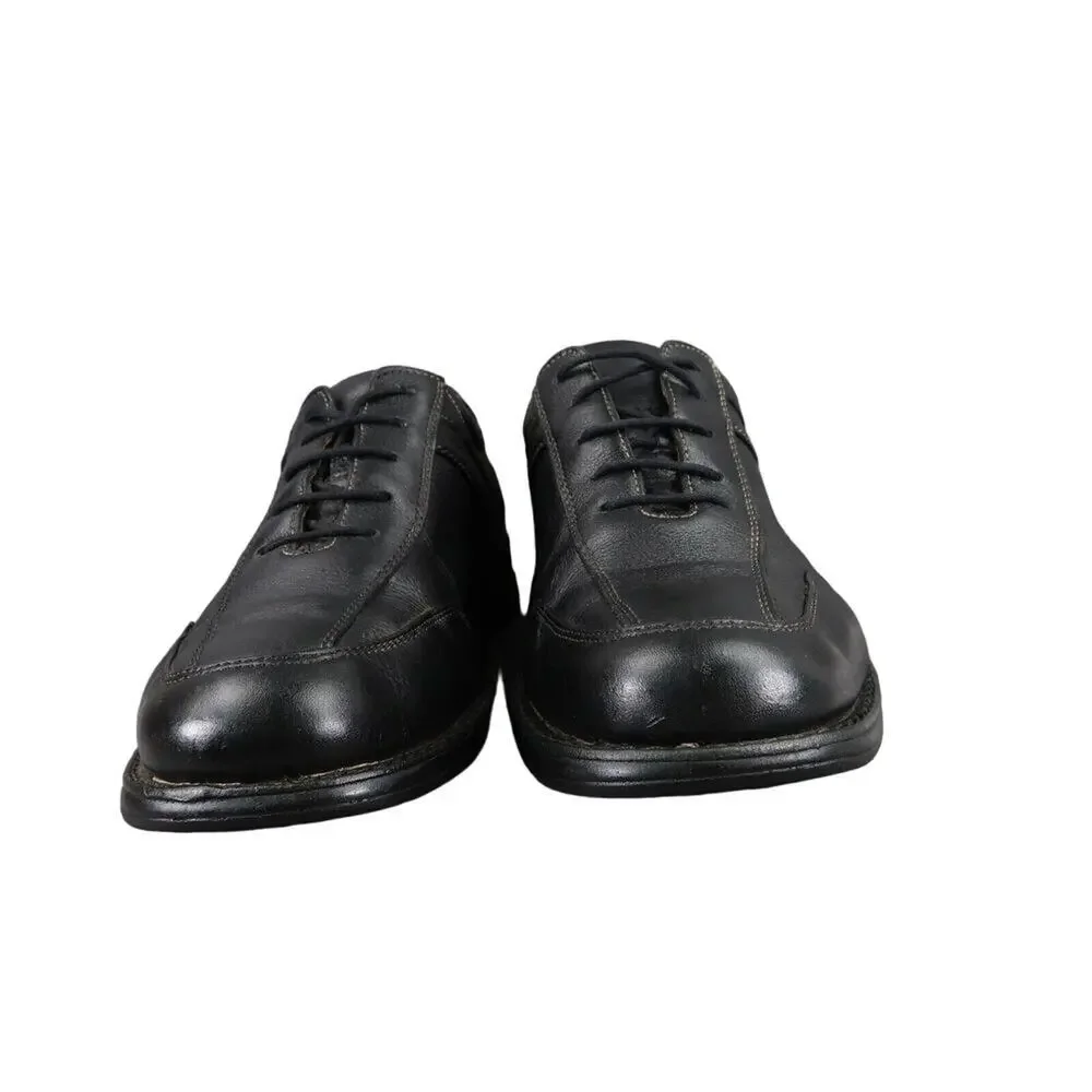 Johnston & Murphy Shoes Men 10 Oxford Leather Shuler Athletic Black Comfort Work